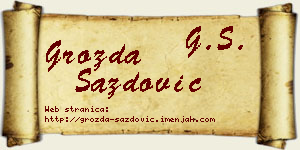 Grozda Sazdović vizit kartica